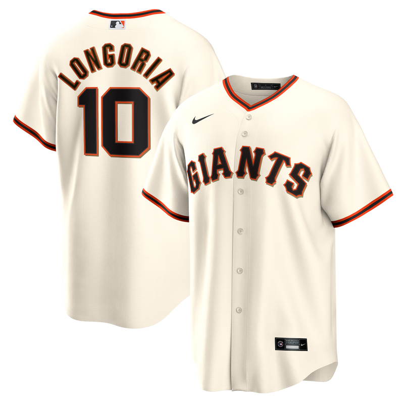 San Francisco Giants Evan Longoria Cream jersey – view 1