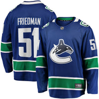 Vancouver Canucks Mark Friedman Blue jersey – view 1