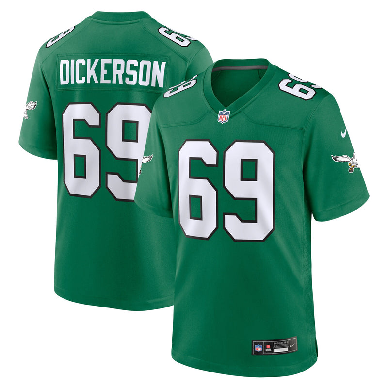 Philadelphia Eagles Landon Dickerson Kelly Green jersey – view 1