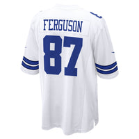 Dallas Cowboys Jake Ferguson White jersey – view 4