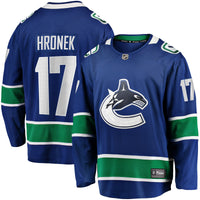 Vancouver Canucks Filip Hronek Blue jersey – view 1