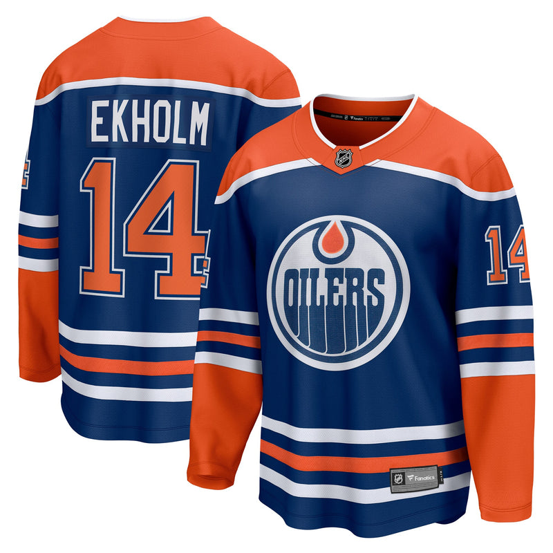 Edmonton Oilers Mattias Ekholm Royal jersey – view 1