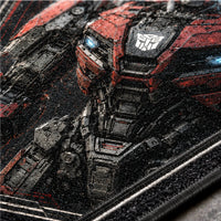 Steel Silence - Red and Black Mech Sentinel Rug - main