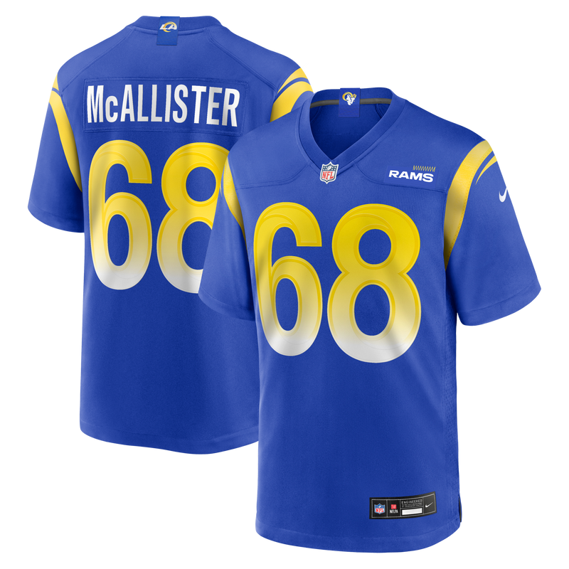Los Angeles Rams Mike McAllister Royal jersey – view 1