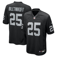 Las Vegas Raiders Fred Biletnikoff Black jersey – view 1