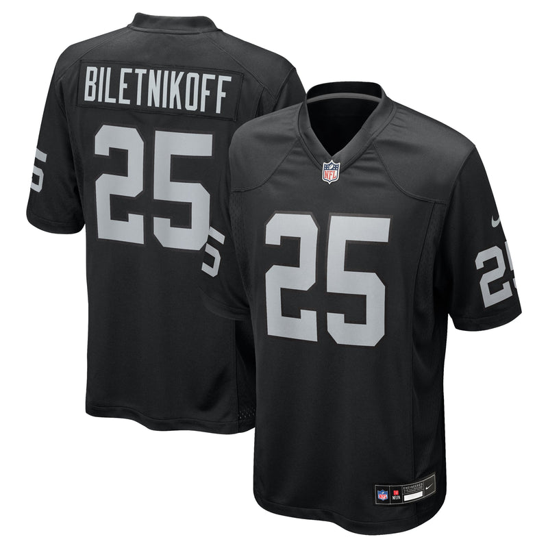 Las Vegas Raiders Fred Biletnikoff Black jersey – view 1