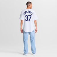 Los Angeles Dodgers Teoscar Hernández White jersey – view 8
