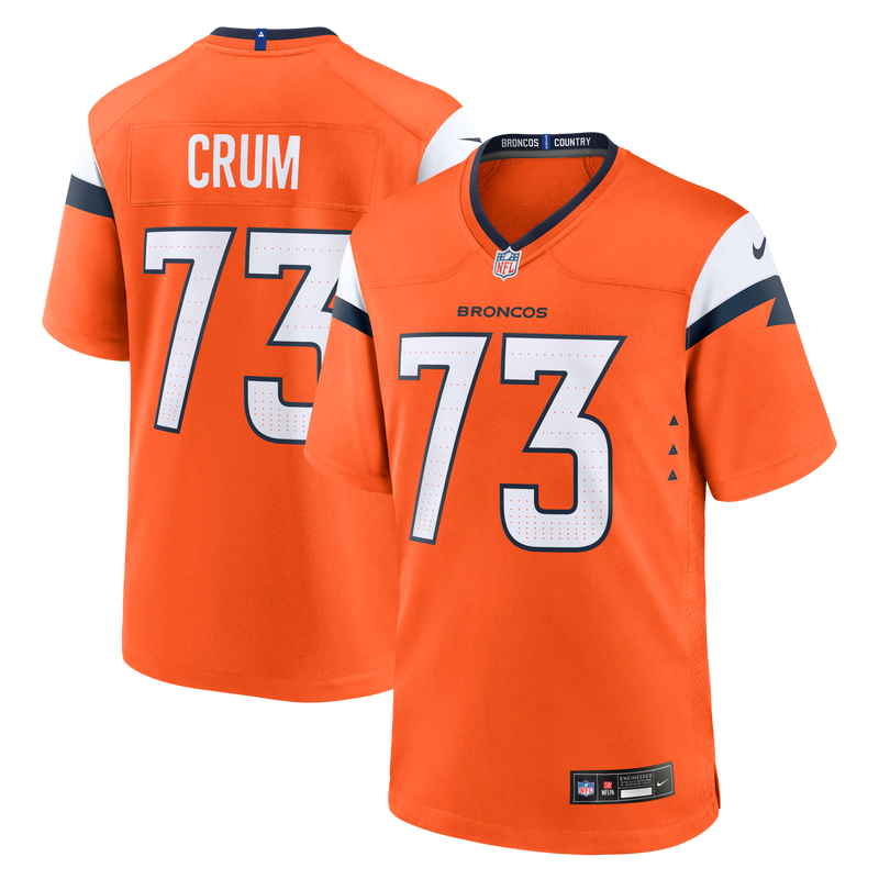 Denver Broncos Frank Crum Orange jersey – view 1