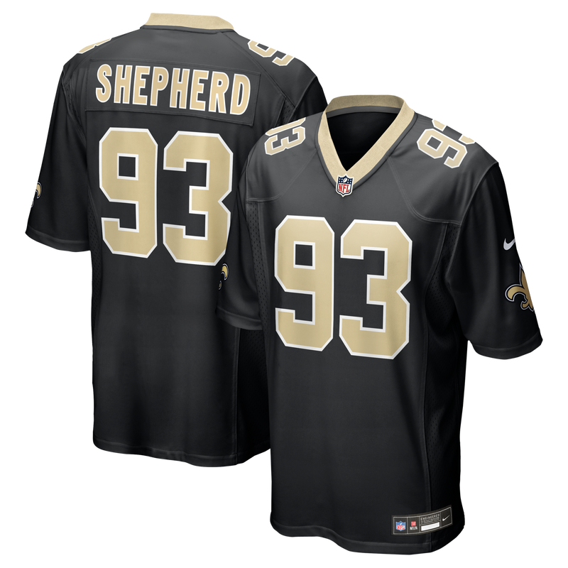 New Orleans Saints Nathan Shepherd Black jersey – view 1