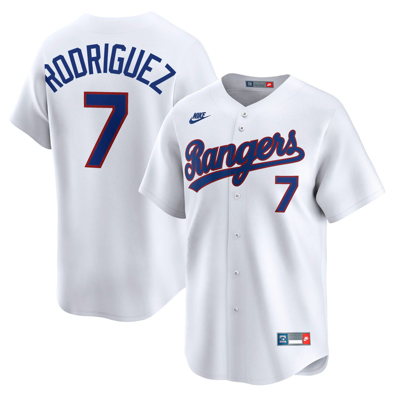 Texas Rangers Ivan Rodriguez White jersey – view 1