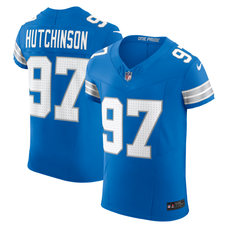 Detroit Lions Aidan Hutchinson Blue jersey – view 1