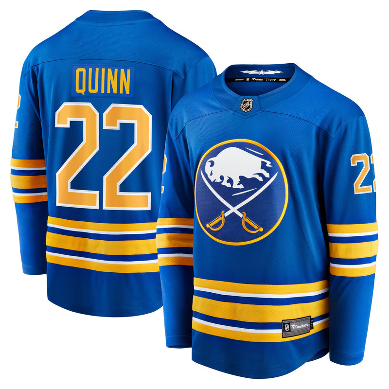 Buffalo Sabres Jack Quinn Royal jersey – view 1