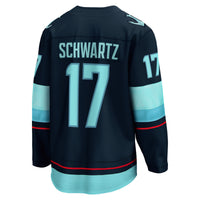 Seattle Kraken Jaden Schwartz Navy jersey – view 4