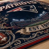 NE - Heritage Crest, Ornate Borders and a Navy Floor Composition - main