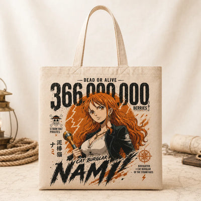 Dead or Alive - Nami, Bounty Poster Graphic in Rust and Ink