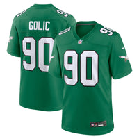 Philadelphia Eagles Mike Golic Kelly Green jersey – view 2