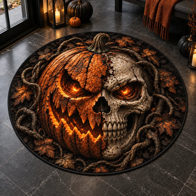 Half Pumpkin, Half Skull - A Floor Piece Built for Impact - main