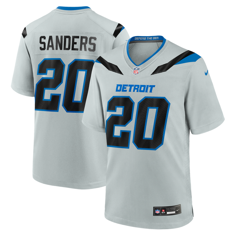 Detroit Lions Barry Sanders Silver jersey – view 1