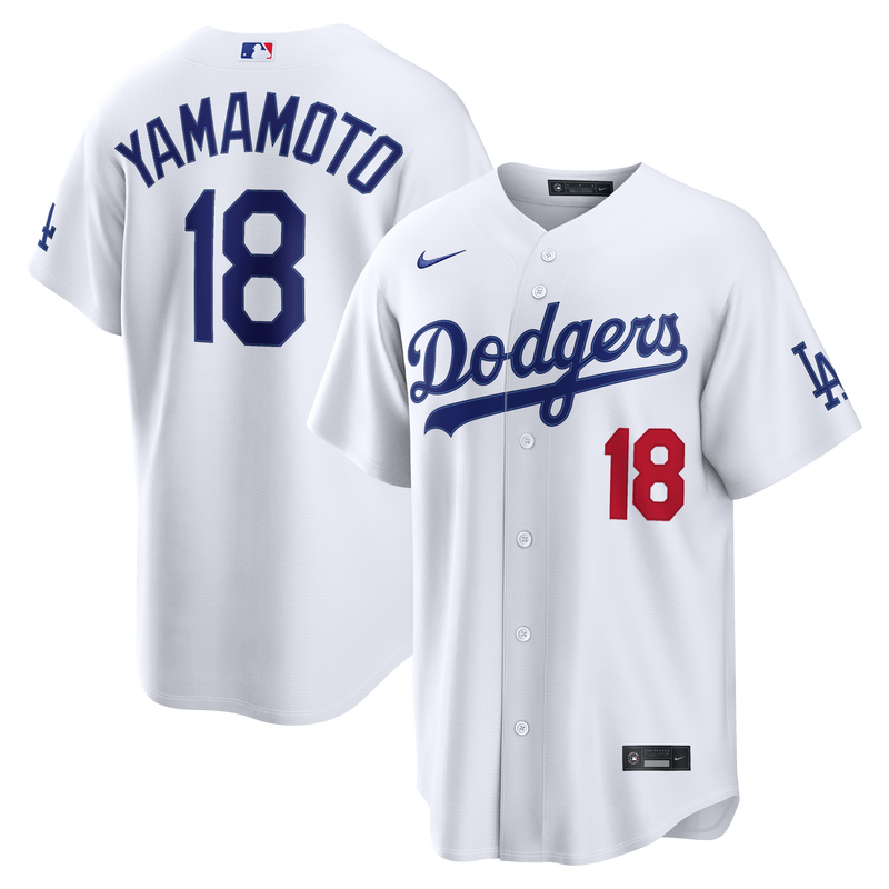 Los Angeles Dodgers Yoshinobu Yamamoto White jersey – view 1