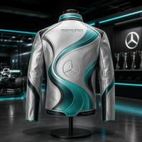 MER Chrome Current - Teal and Silver Panel Racing Jacket - main