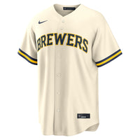 Milwaukee Brewers Andrew Vaughn Cream jersey – view 2