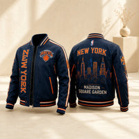 NYK Court Standard - Navy, Orange and Vertical Lettering - main