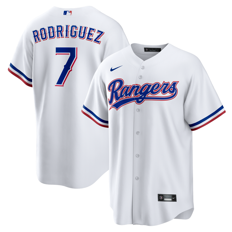 Texas Rangers Ivan Rodriguez White jersey – view 1