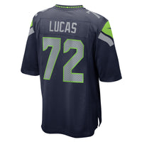 Seattle Seahawks Abraham Lucas Navy jersey – view 4