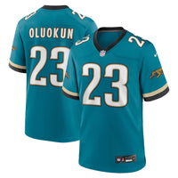 Jacksonville Jaguars Foye Oluokun Teal jersey – view 1