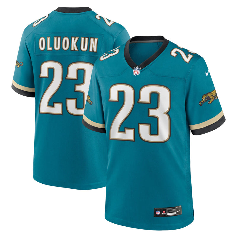 Jacksonville Jaguars Foye Oluokun Teal jersey – view 1