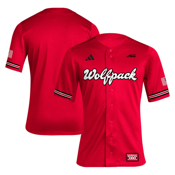 NC State Wolfpack adidas Reverse Retro Replica Baseball Jersey - Red