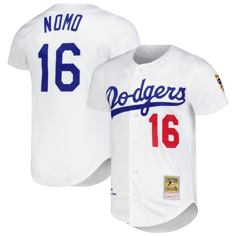 Los Angeles Dodgers Hideo Nomo White jersey – view 1