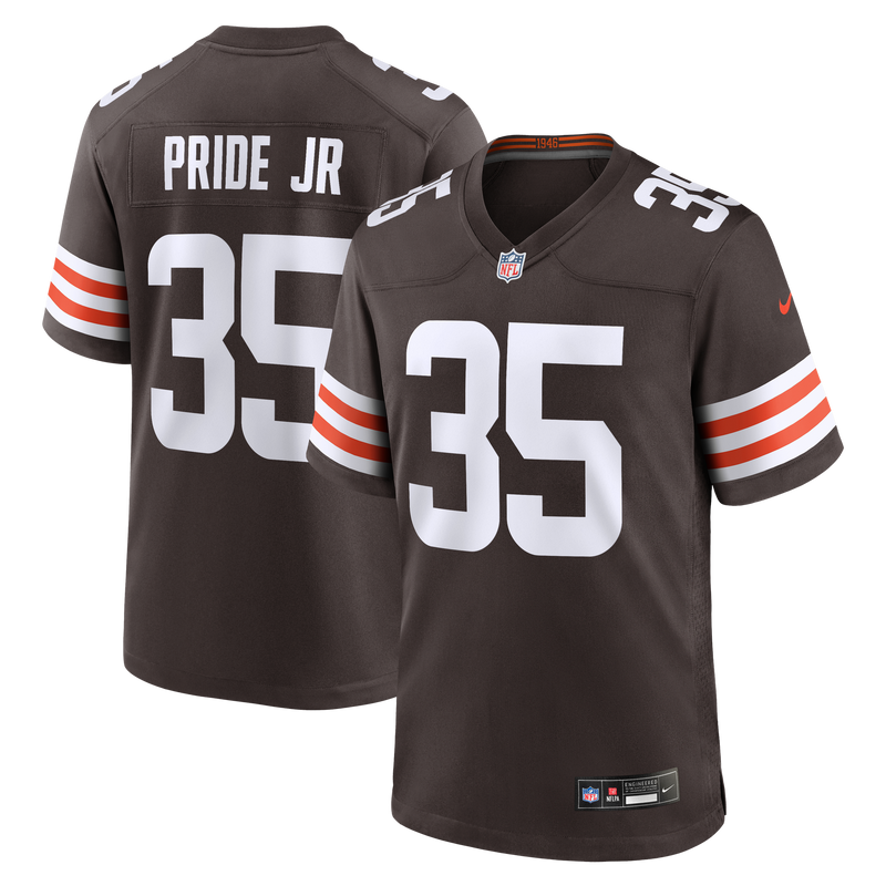 Cleveland Browns Toriano Pride Jr. Brown jersey – view 1