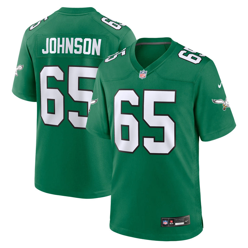 Philadelphia Eagles Lane Johnson Kelly Green jersey – view 1