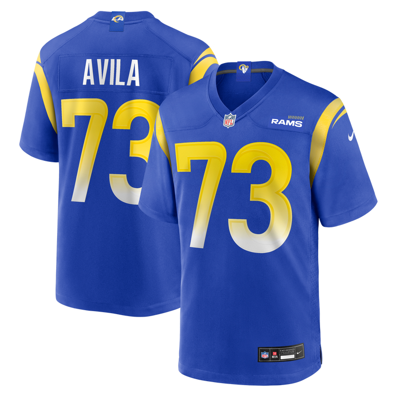 Los Angeles Rams Steve Avila Royal jersey – view 1