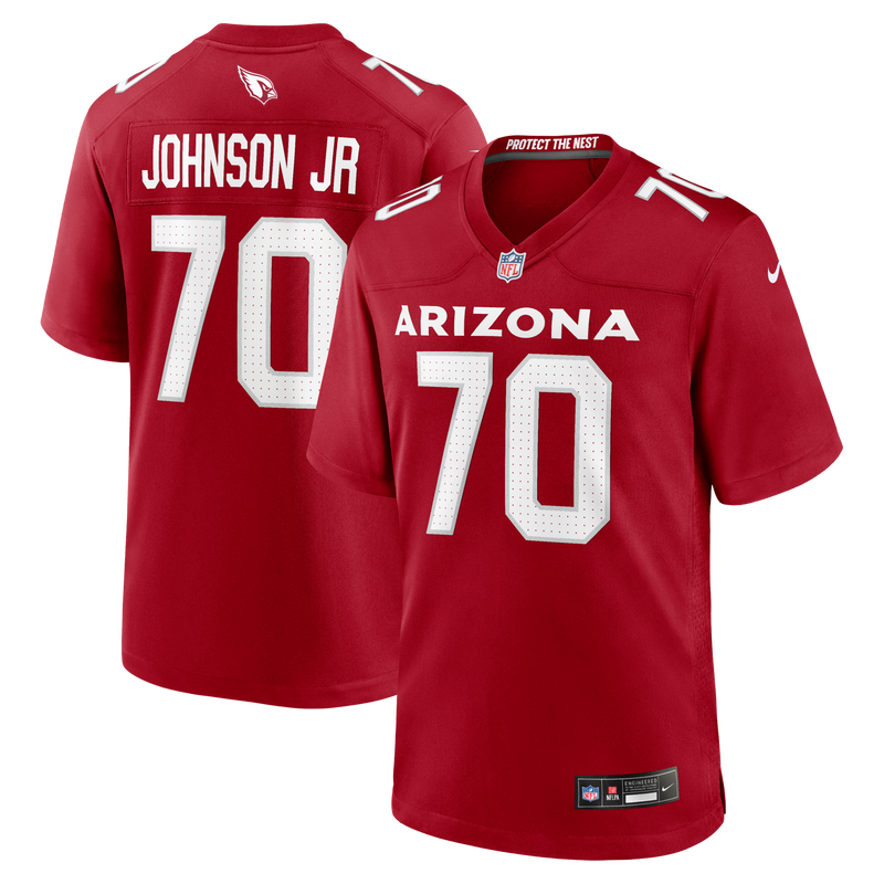Arizona Cardinals Paris Johnson Jr. Cardinal jersey – view 1