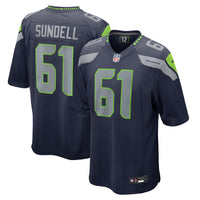 Seattle Seahawks Jalen Sundell Navy jersey – view 1