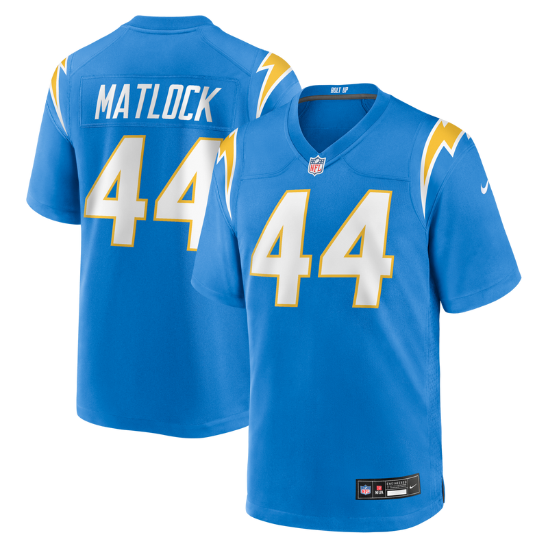 Los Angeles Chargers Scott Matlock jersey – view 1