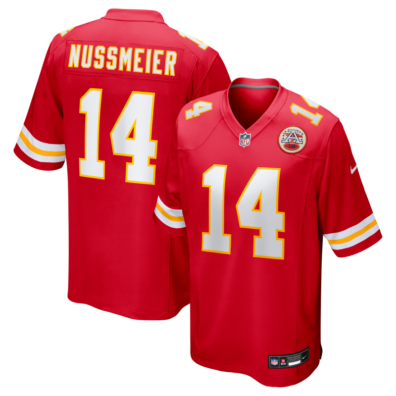 Kansas City Chiefs Garrett Nussmeier Red jersey – view 1