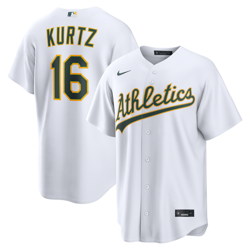 Athletics Nick Kurtz White jersey – view 1
