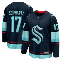 Seattle Kraken Jaden Schwartz Navy jersey – view 1