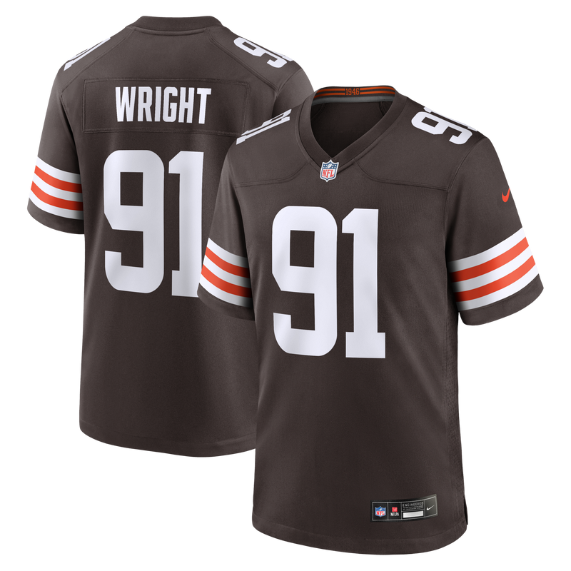 Cleveland Browns Alex Wright Brown jersey – view 1