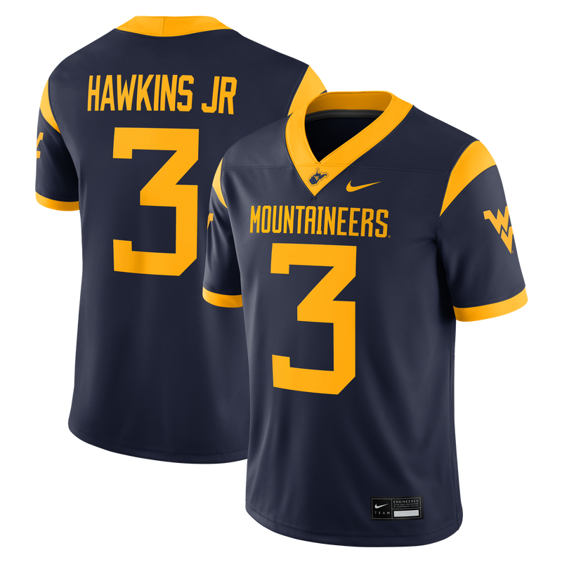 West Virginia Mountaineers Navy jersey – view 1
