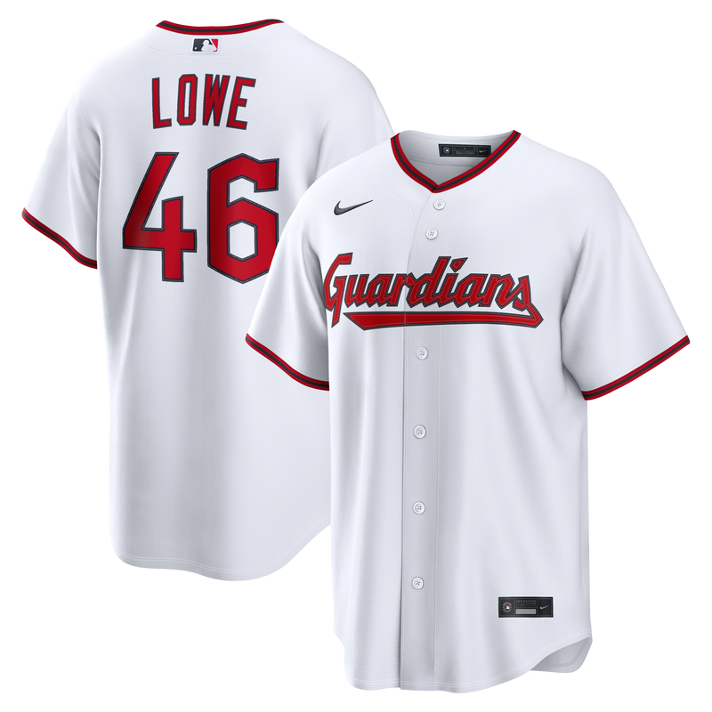 Cleveland Guardians Nathaniel Lowe White jersey – view 1