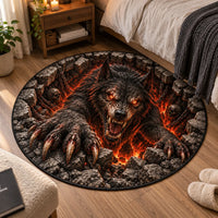 Breach Point - Molten Pit Werewolf Round Rug - main