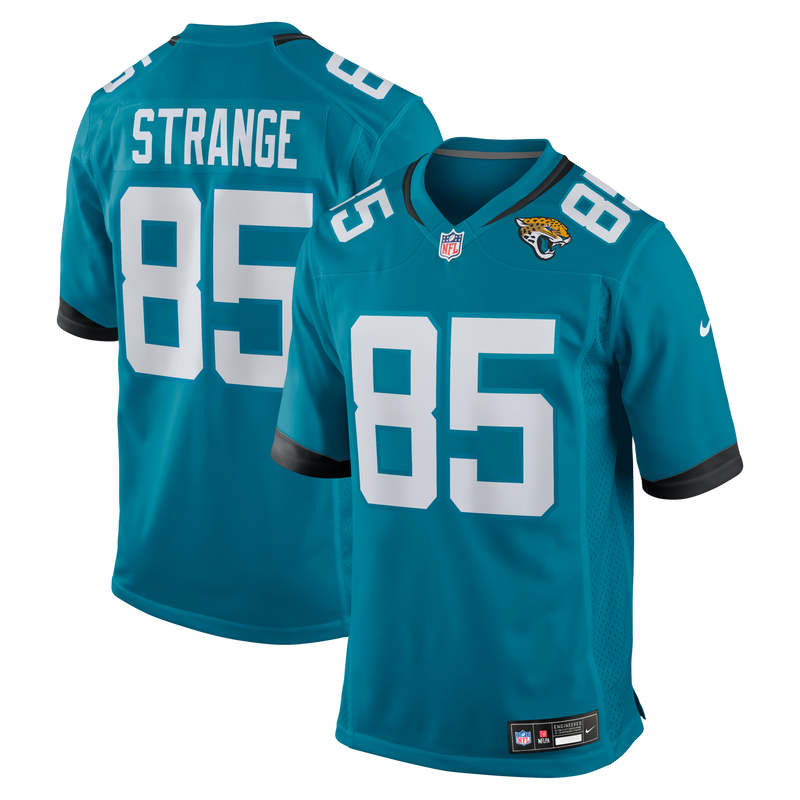 Jacksonville Jaguars Brenton Strange Teal jersey – view 1