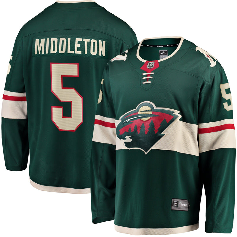 Minnesota Wild Jake Middleton Green jersey – view 1