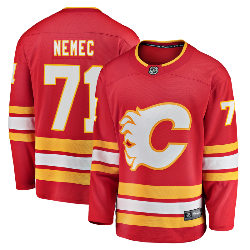 Calgary Flames Simon Nemec Red jersey – view 1