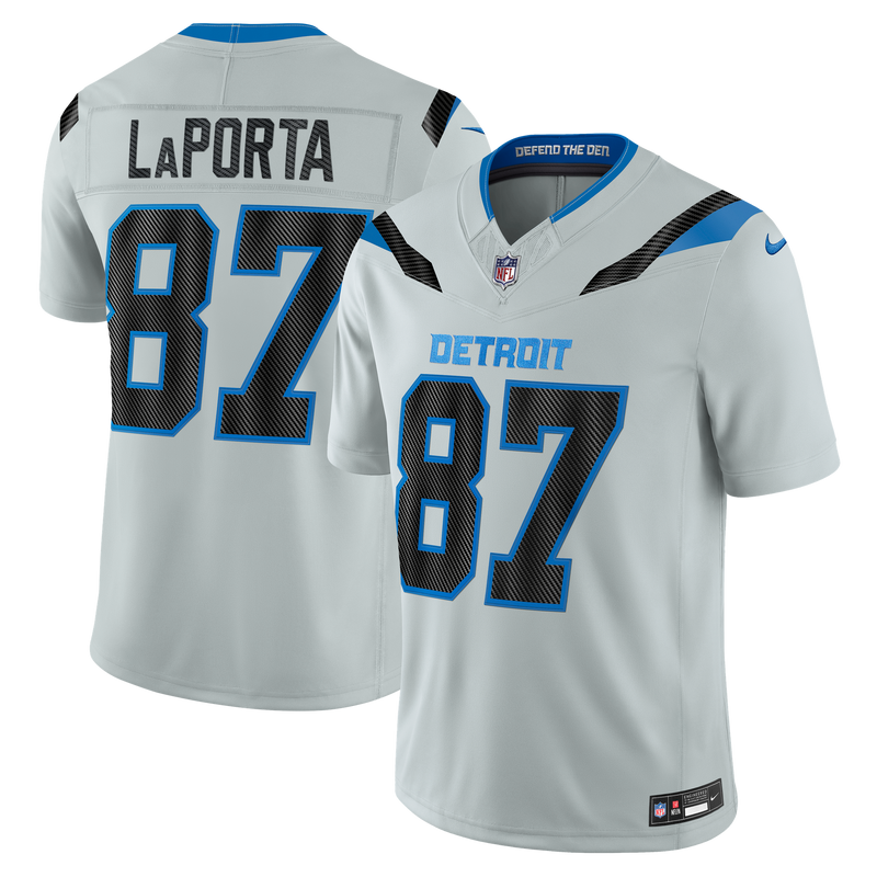 Detroit Lions Sam LaPorta Silver jersey – view 1