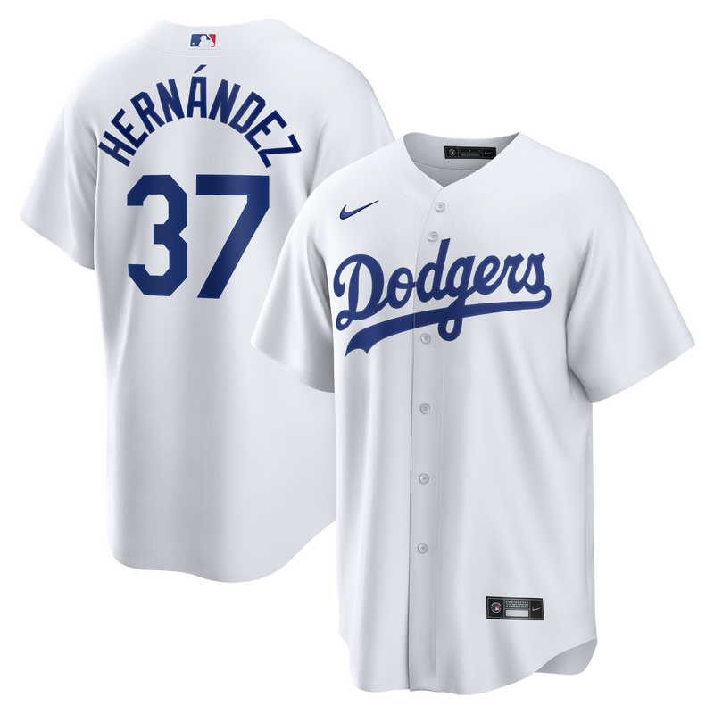 Los Angeles Dodgers Teoscar Hernández White jersey – view 1